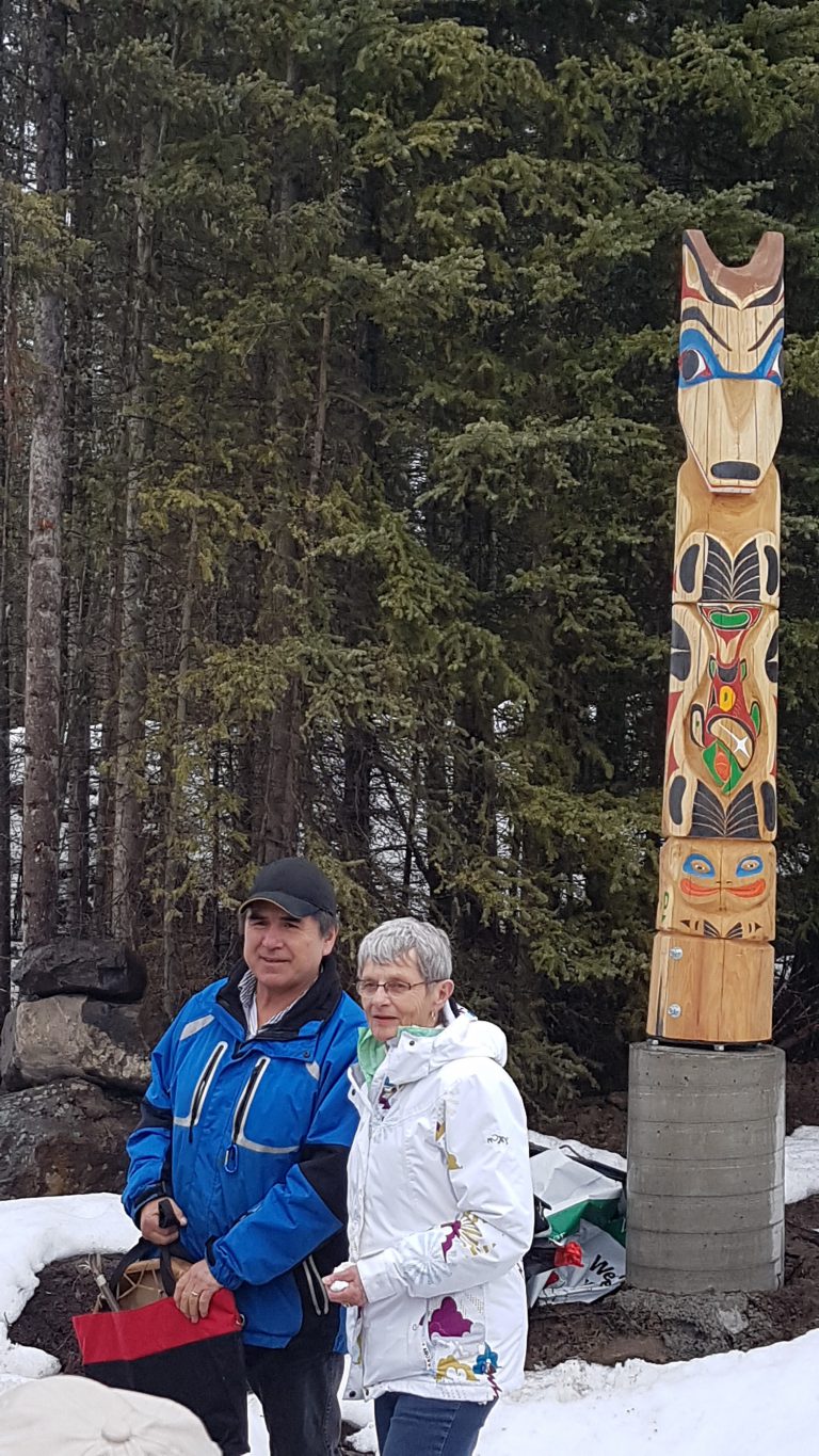 Totem Poles Unveiled at Bridge Lake Ice Caves