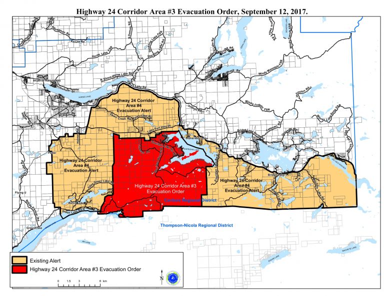 Evacuation Orders rescinded to Alert around Highway 24