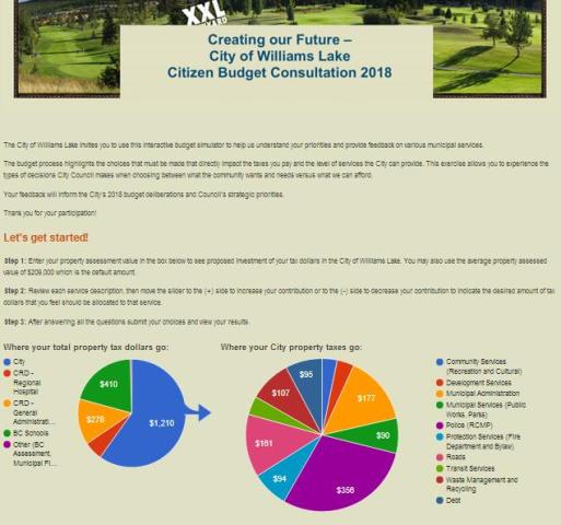 interactive budget consultation tool now available for lakecity