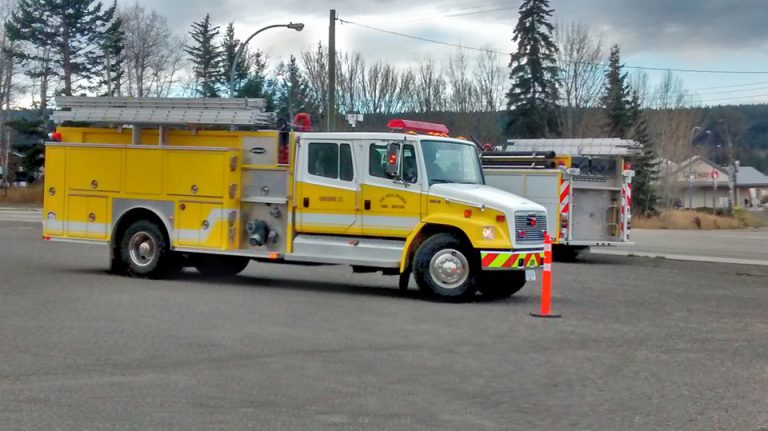 100 Mile House Fire Rescue responds to downtown fire caused by lightning