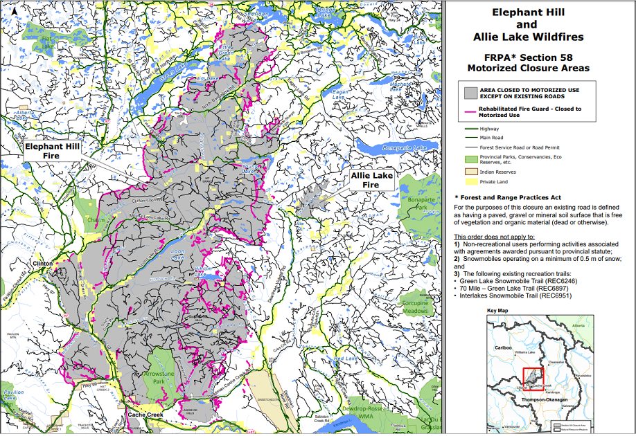 Wildfire Area Closures Extended My Cariboo Now