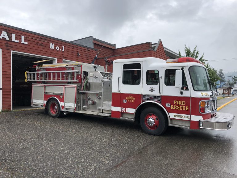 Quesnel Fire Department responds to to vehicle/structure fire