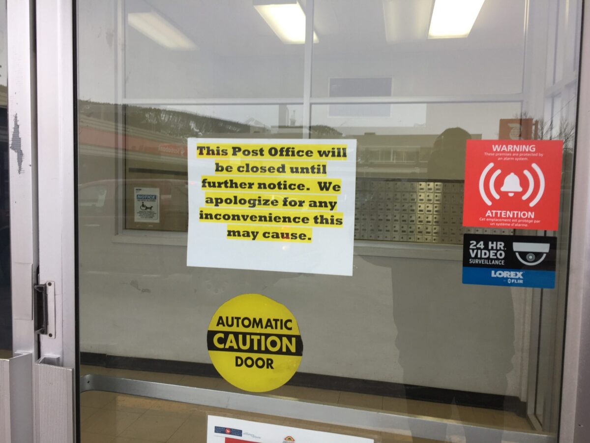 Post Office Temporarily Closed For Sanitization In Williams Lake My
