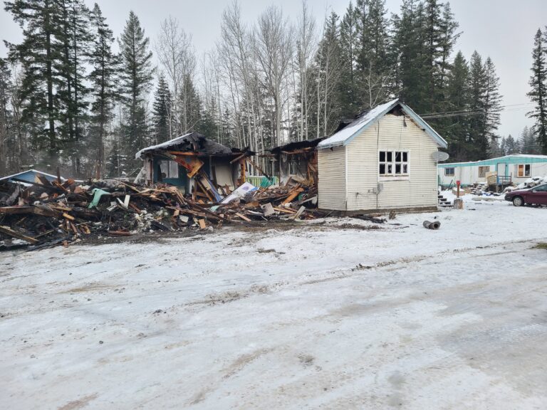 Vacant house destroyed by fire in Quesnel