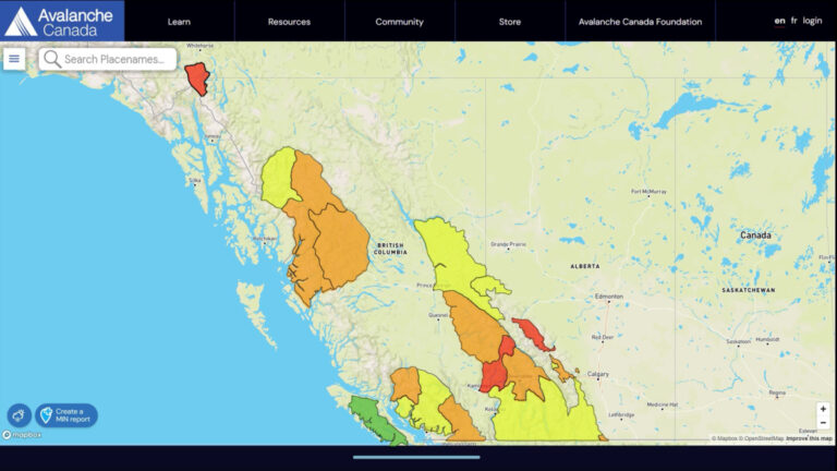 Avalanche Canada Map Receives Update for More Accurate Ratings