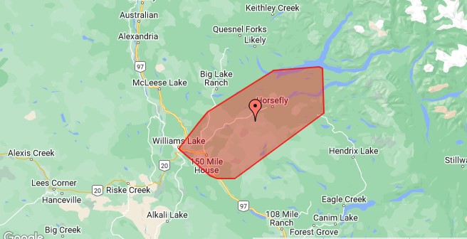 Update: Power Restored East Of Williams Lake
